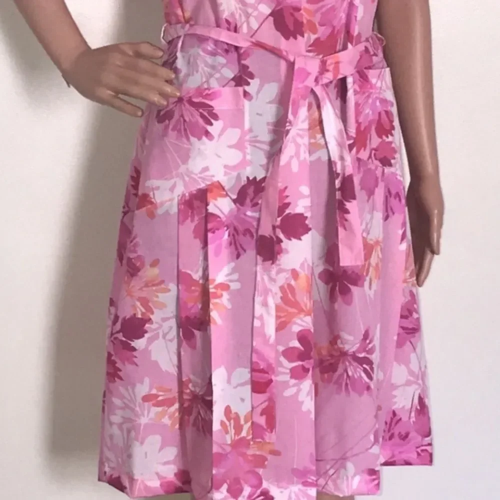 Vintage Pink Floral House Dress